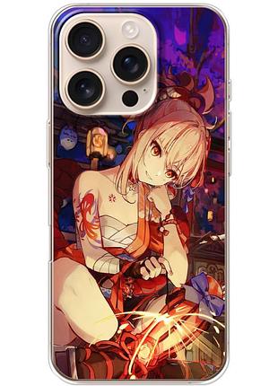 Чехол силиконовый с картинкой на iphone 16 pro (аниме, anime)