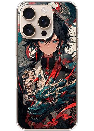 Чехол силиконовый с картинкой на iphone 16 pro (аниме, anime)