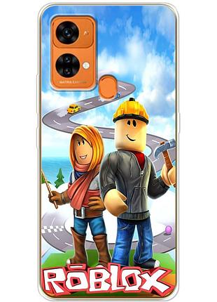 Чехол силиконовый с картинкой на oukitel c33 (роблокс, roblox)