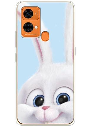 Чехол силиконовый с картинкой на oukitel c33 (кролик снежок)