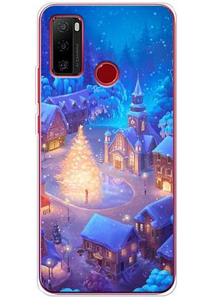 Чехол силиконовый с картинкой на ulefone note 10 (новогодний)