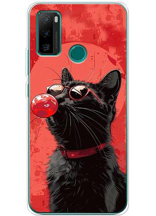 Чехол силиконовый с картинкой на ulefone note 10p (стильный котик)
