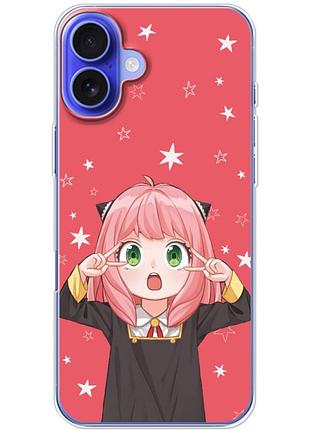 Чехол силиконовый с картинкой на iphone 16 plus (аниме, anime)
