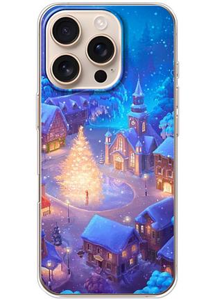 Чехол силиконовый с картинкой на iphone 16 pro (новогодний)