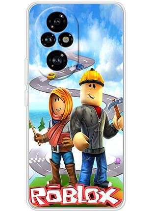 Чехол силиконовый с картинкой на huawei honor 200 pro (роблокс, roblox)