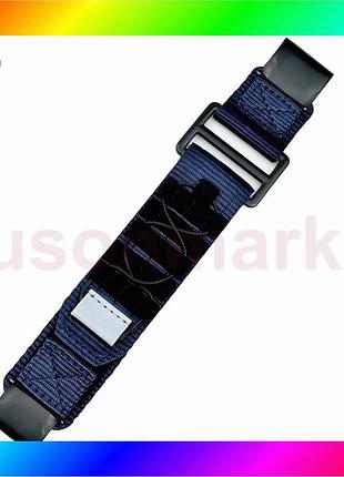 Bs ремешок для часов best mix nylon pro garmin с липучкой синий 22 мм для мужчин женщин унисекс нейлон bas77/n