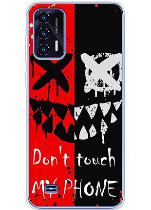 Чехол силиконовый с картинкой на oukitel c31 (не трогай мой телефон)