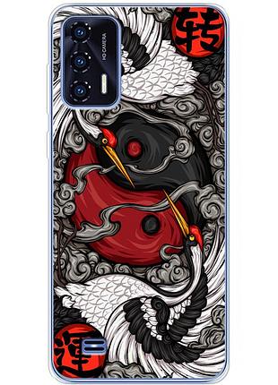 Чехол силиконовый с картинкой на oukitel c31 (знак инь янь)