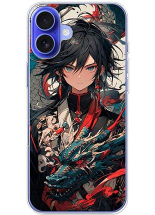 Чехол силиконовый с картинкой на iphone 16 plus (аниме, anime)