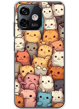 Чехол силиконовый с картинкой на ulefone note 16 pro (котики)