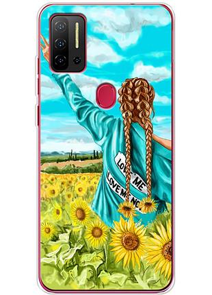 Чехол силиконовый с картинкой на ulefone note 11p (патриотический, девушка украинка)