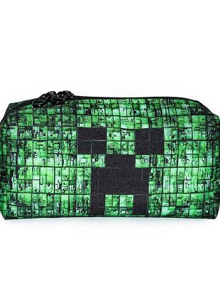 Школьный пенал майнкрафт крипер (minecraft - 001), 18 х 9 х 8 см