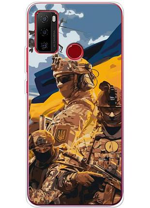Чохол силіконовий з картинкою на ulefone note 10 (патріотичний, воїни зсу)