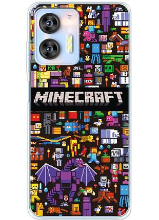 Чехол силиконовый с картинкой на oukitel c36 (майнкрафт, minecraft)