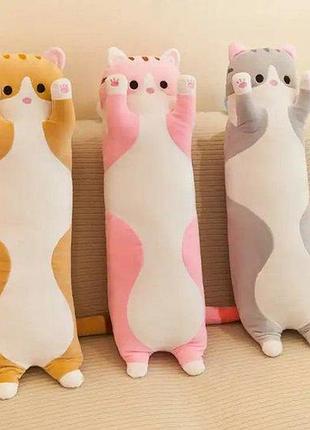 Мягкая игрушка подушка кот батон обнимашка 70
