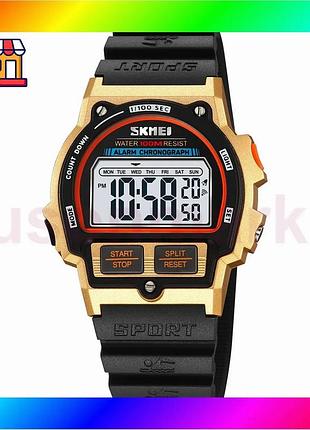 Bs часы skmei 2263bkgd best mix black-gold унисекс электронные водонепроницаемые с хронографом и будил bas77/n