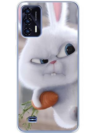 Чехол силиконовый с картинкой на oukitel c31 (кролик снежок)