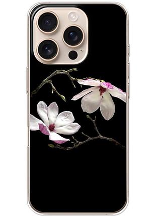 Чехол силиконовый с картинкой на iphone 16 pro (цветок, монголия)