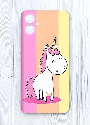 Чехол на samsung galaxy a06 (a065) единорог (принт 104)