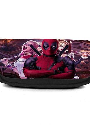 Школьный пенал дедпул органайзер универсальный (deadpool - 0015- black) черный