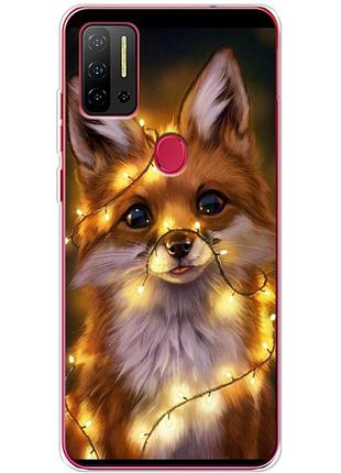 Чехол силиконовый с картинкой на ulefone note 11p (новогодний, лисичка)