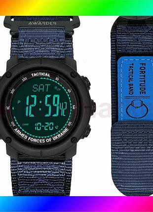 Bs часы awarder 036 best mix nylon black-blue электронные спортивные мужские с будильником и таймером bas77/n
