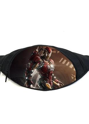 Поясна сумка бананка залізна людина (gb- ironman 09) gear bag чорна