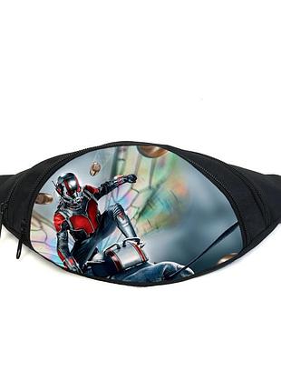 Поясная сумка бананка человек муравей (gb - ant man 01) gear bag черная