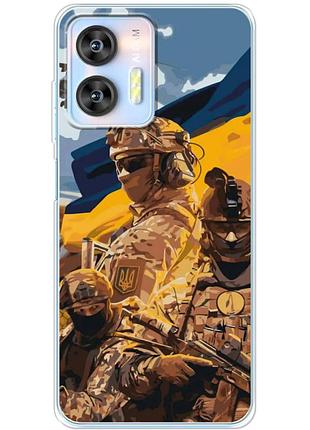Чехол силиконовый с картинкой на oukitel c36 (патриотический, воины всу)