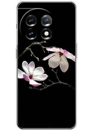 Чохол силіконовий з картинкою на oneplus 11 (квітка, манголія)