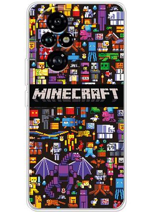 Чохол силіконовий з картинкою на huawei honor 200 (майнкрафт, minecraft)