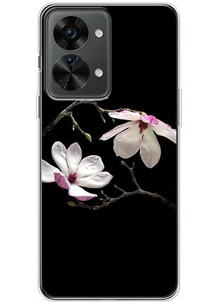 Чехол силиконовый с картинкой на oneplus nord 2t (цветок, монголия)
