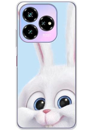 Чехол силиконовый с картинкой на zte nubia v60 design (кролик снежок)