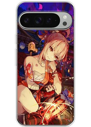 Чехол силиконовый с картинкой на google pixel 9 pro xl (аниме, anime)