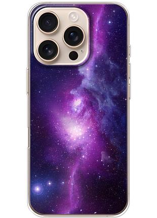 Чехол силиконовый с картинкой на iphone 16 pro (космос)