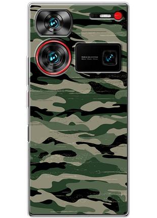 Чехол силиконовый с картинкой на zte nubia z60 ultra (патриотический, камуфляж)