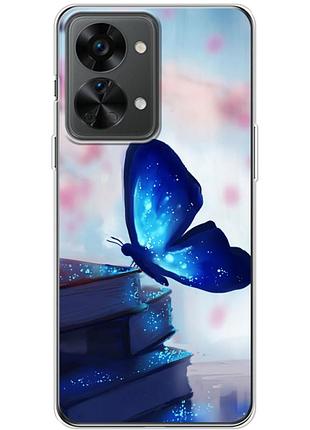 Чохол силіконовий з картинкою на oneplus nord 2t (метелик)