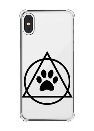 Чехол с утолщёнными углами на iphone x/xs логотип квадроберов (принт 394)