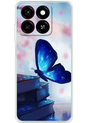 Чохол силіконовий з картинкою на zte blade a55 (метелик)