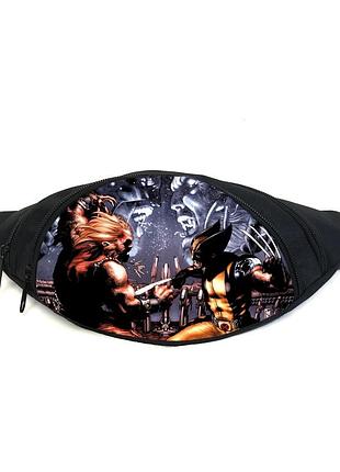Поясная сумка бананка росомаха люди икс (gb - wolverine 02) gear bag черная