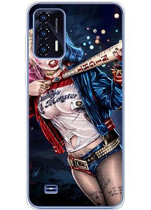 Чехол силиконовый с картинкой на oukitel c31 (харли квинн, harley quinn)
