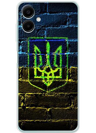 Чехол силиконовый с картинкой на samsung galaxy a06 (a065) (патриотический, герб украины)