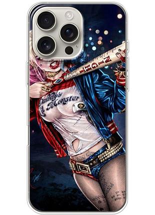 Чехол силиконовый с картинкой на iphone 16 pro max (харли квинн, harley quinn)