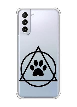 Чохол з потовщеними кутами на samsung galaxy s21 (g991) логотип квадроберів (принт 394)