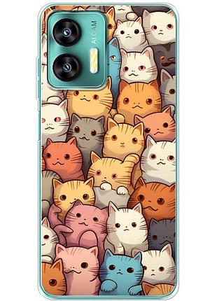 Чохол силіконовий з картинкою на oukitel c35 (котики)