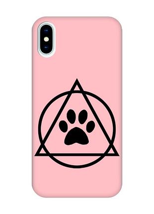 Матовий рожевий чохол на iphone x / xs логотип квадроберів (принт 394)