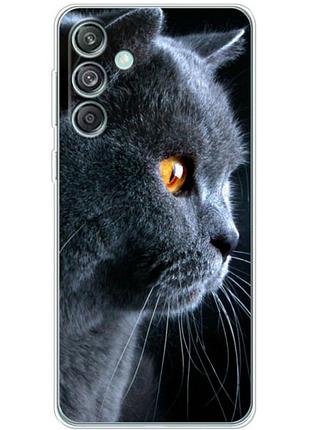 Чехол силиконовый с картинкой на samsung galaxy m55 5g (m556) (британский кот)