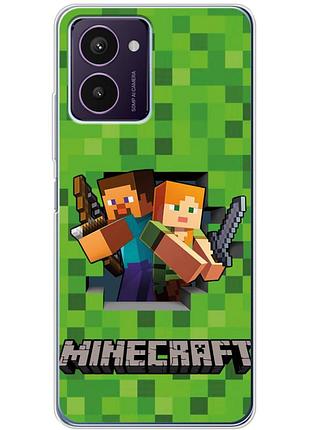 Чехол силиконовый с картинкой на hmd pulse pro (майнкрафт, minecraft)