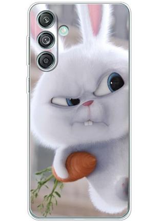Чехол силиконовый с картинкой на samsung galaxy m55 5g (m556) (кролик снежок)