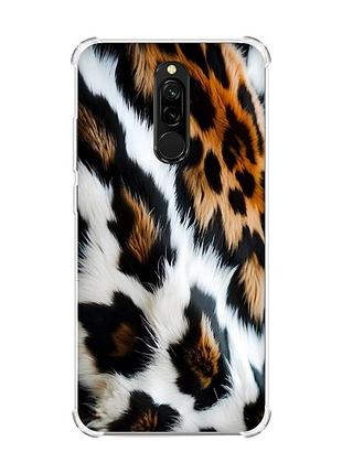 Чехол с утолщенными углами на xiaomi redmi 8 нежность меха (принт 396)